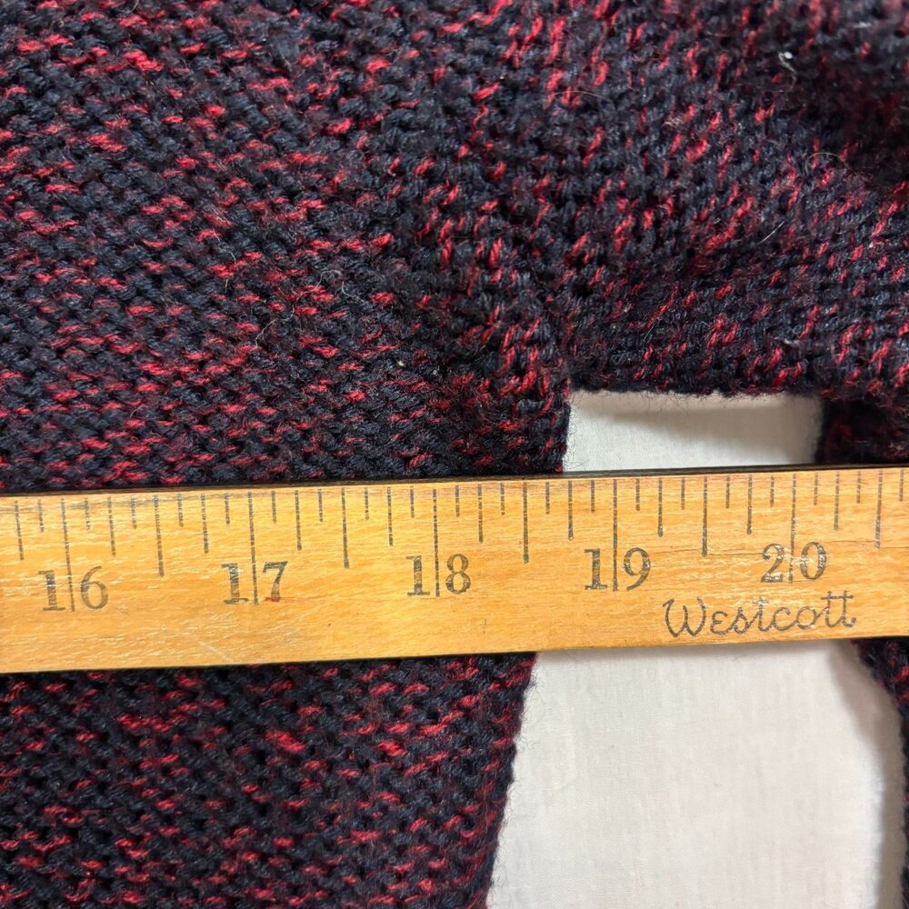 People Womens Cardigan Sweater Marled Red Navy Vtg Y2K‎ Preppy Academia Sz M - Picture 7 of 10